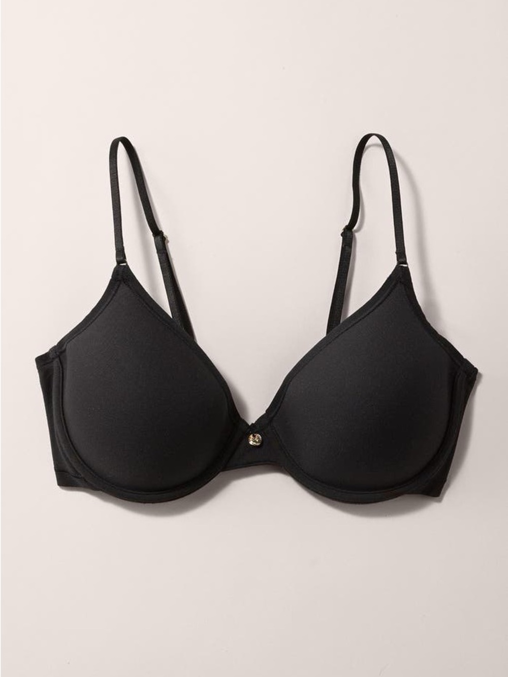 Natori Understated T-Shirt Bra 32D Black Smooth Cup NWT Style 132025